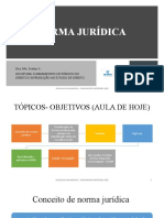 Norma Jurídica: Dra. Me. Evelyn S. Disciplina: Fundamentos Históricos Do Direito E Introdução Ao Estudo de Direito