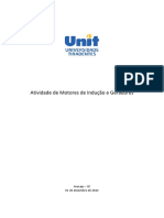 Atividade de Motores de Indução e Geradores: Aracaju - SE 01 de Dezembro de 2022