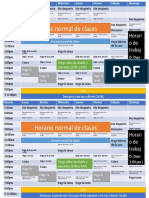 Horario escolar y laboral semanal