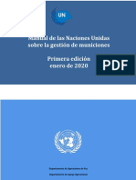 Manual de Las Naciones Unidas Sobre La Gestión de Municiones Primera Edición Enero de 2020