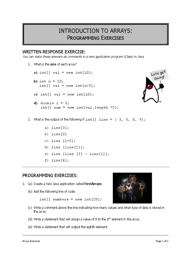 Exercises_1 - Arrays_Exercises | PDF