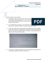 Semana #01 Matemática I Informe Grupal #1 Hoja de Trabajo #01 - Ecuaciones Grupo #4 Integrantes: S S S S S S S