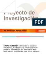 Proyecto de Investigación: Mg. María Luisa Bedoya Suárez