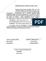 Acta de Conformacion Del Comité de Apafa