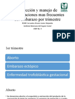 Detección y Manejo de Complicaciones Mas Frecuentes Del Embarazo Por Trimestre