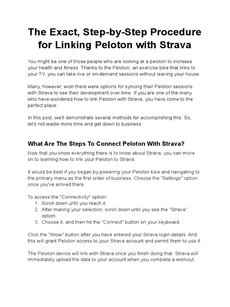 Peloton e Strava – Suporte Strava