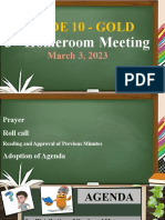 Homeroom Meeting Agenda