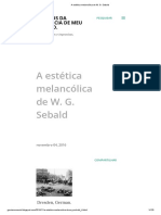 A Estética Melancólica de W. G. Sebald: Escritos Da Província de Meu Quarto