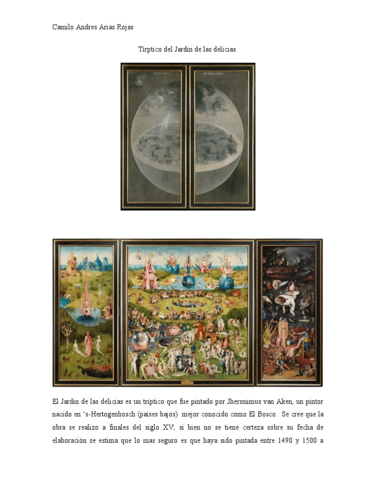 Tírptico Del Jardín de Las Delicias | PDF | Ciencias sociales, image size:768x1024