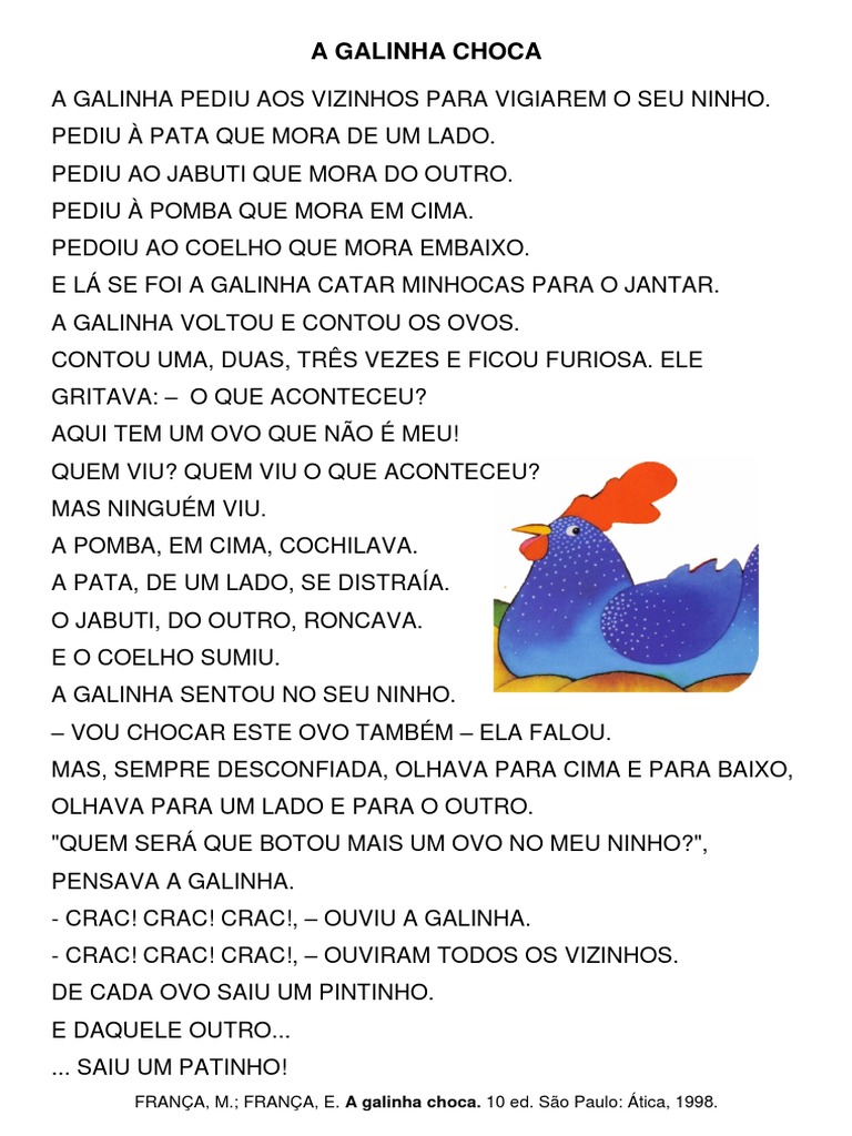 A História da Galinha Choca | PDF