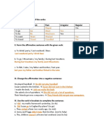 Simple Past Tense Workshop