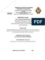 Gobierno Del Estado de Durango Secretaría de Educación: de La Cruz Roja Mexicana