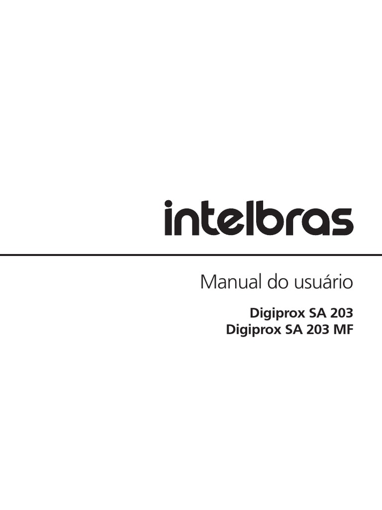 Manual do Digiprox SA 203 e MF | PDF | Autenticação | Senha