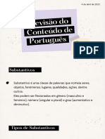 Revisão Do Conteúdo De: Português