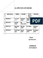 Jadwal Apel Pagi Januari 2022