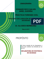 Proceso Declaracion de Existencia de Sociedad