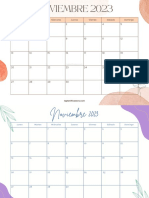 Calendario Noviembre 2023