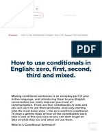 How to use conditionals in English_ zero, first, second, third and mixed_
