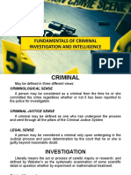 Fundamentals of Criminal Investigation and Intelligence