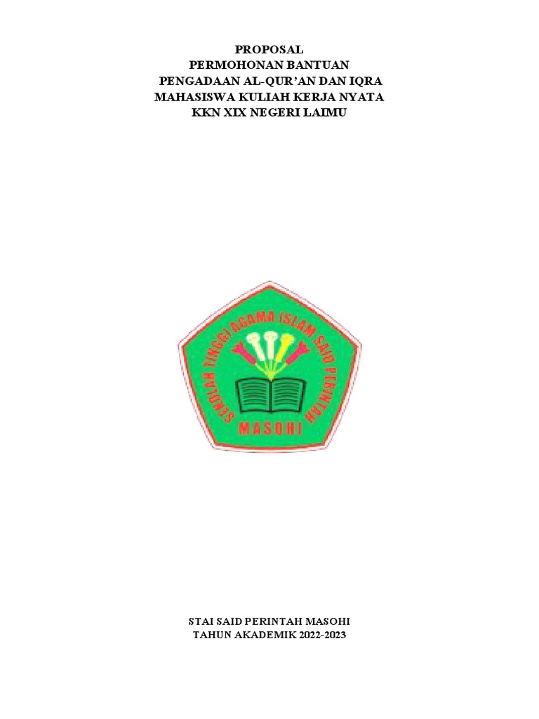 Proposal Dana Pengadaan Al-Qur'an KKN | PDF | Karier & Perkembangan