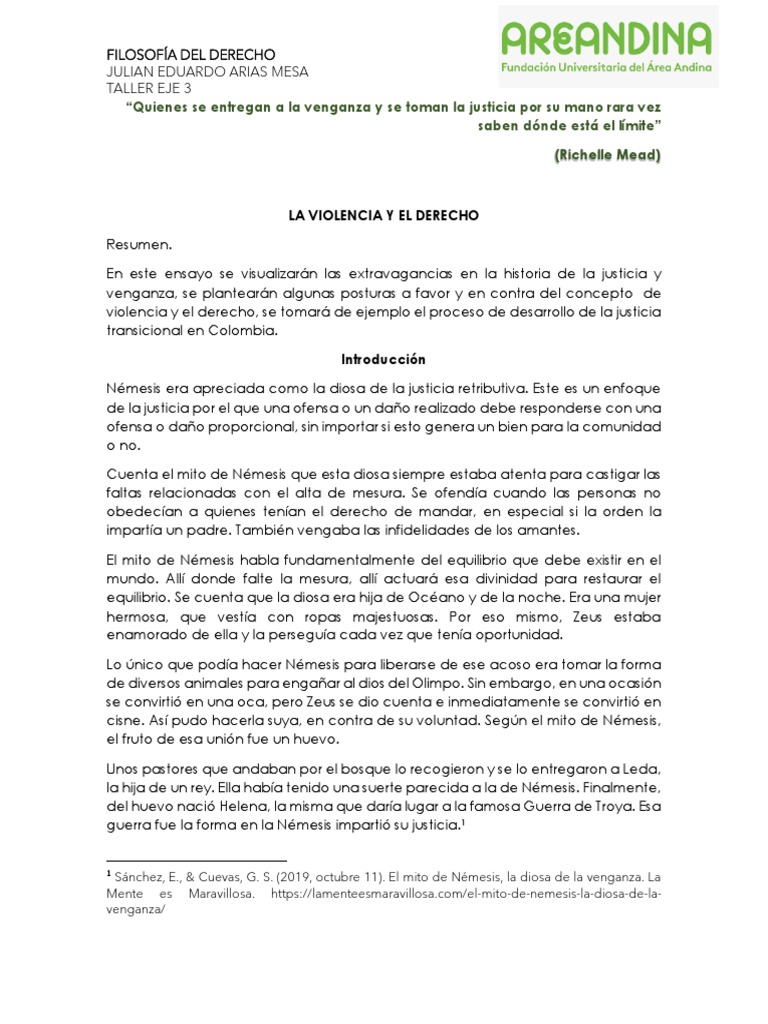 Justicia y Venganza en el Derecho | PDF | Derecho penal | Violencia