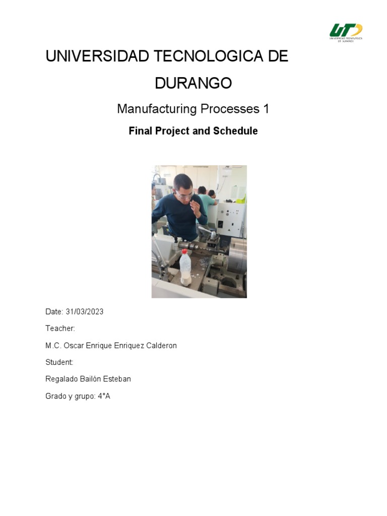 Manufacturing Processes Project Overview | PDF | Machines | Woodworking