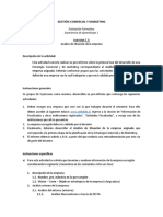 Gestión Comercial Y Marketing: Evaluación Formativa Experiencia de Aprendizaje 1