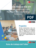 Planificación Curricular - Módulos Formativos