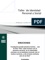 Taller de Identidad Personal y Social: Santo Tomás Sede La Serena Profesora: Cecilia Cerda P., Psicóloga