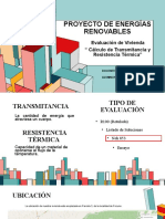Proyecto de Energías Renovables: Evaluación de Vivienda " Cálculo de Transmitancia y Resistencia Térmica"