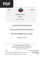 Excel - Math Answer - 2011 STPM 2011 Trial Sabah