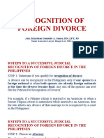 Regognition of Foreign Divorce: Atty. Khristian Damielle A. Jamer, RN, LPT, JD