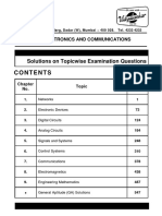 Solutions On Topicwise Examination Questions: Ec: Electronics and Communications