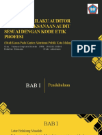 Sempro Analisis Perilaku Auditor Dalam Pelaksanaan Audit Sesuai Dengan Kode Etik Profesi