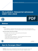 Pelajaran 5: Pengantar Serangan Siber Yang Umum: Cisa - Badan Keamanan Siber Dan Keamanan Infrastruktur