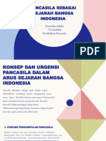 Pancasila Sebagai Sejarah Bangsa Indonesia: Fransiska Adelia 7213341004 Pendidikan Pancasila