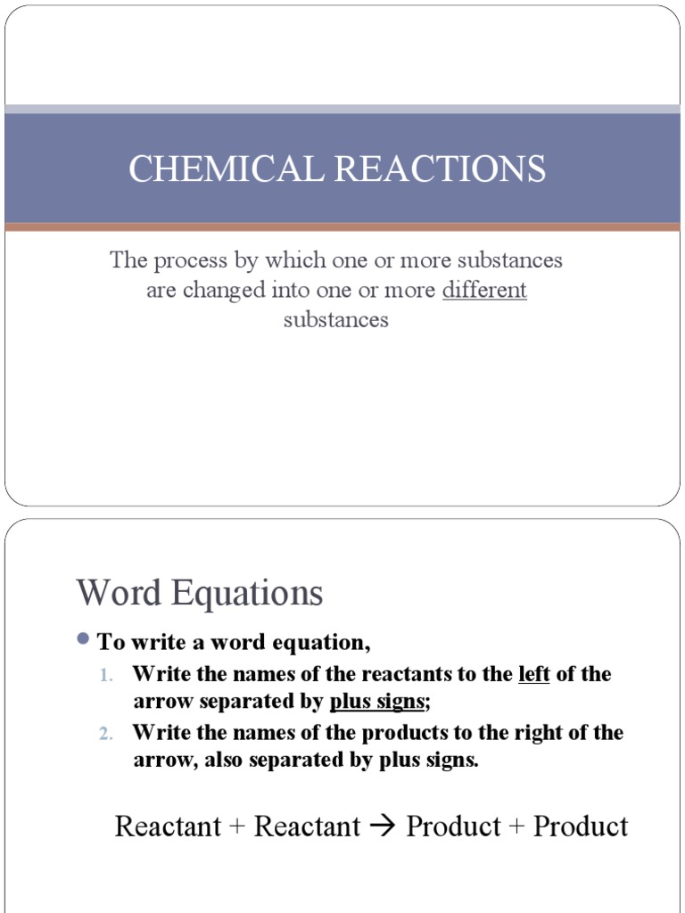 Chemical Equations Notes Pdf Chemical Reactions Hydroxide