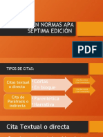 Citas en Normas Apa Séptima Edición