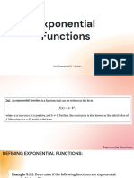 Exponential Functions: Larz Emmanuel V. Labsan