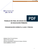 Trabajo de Final de Grado en Maestro/A de Educación Primaria