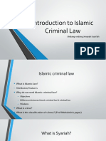 Introduction To Islamic Criminal Law