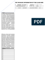 Type The Basic Information of The Class Here: Region Division District School Name School Id School Year