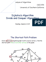 Analysis of Dijkstra's Algorithm and Divide & Conquer Approaches