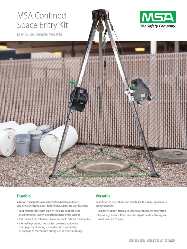 Msa confined space entry kit easy to use durable versatile pdf