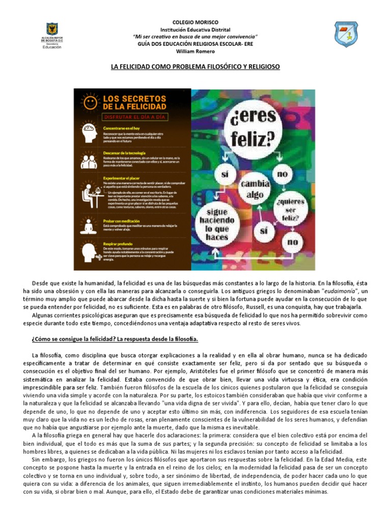 La búsqueda de la felicidad: filosofía y religión | PDF | Felicidad