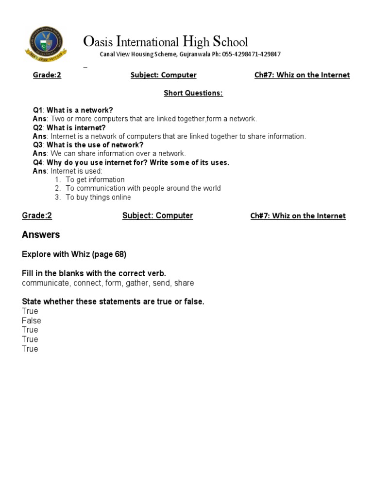 Uses of the Internet for Students | PDF