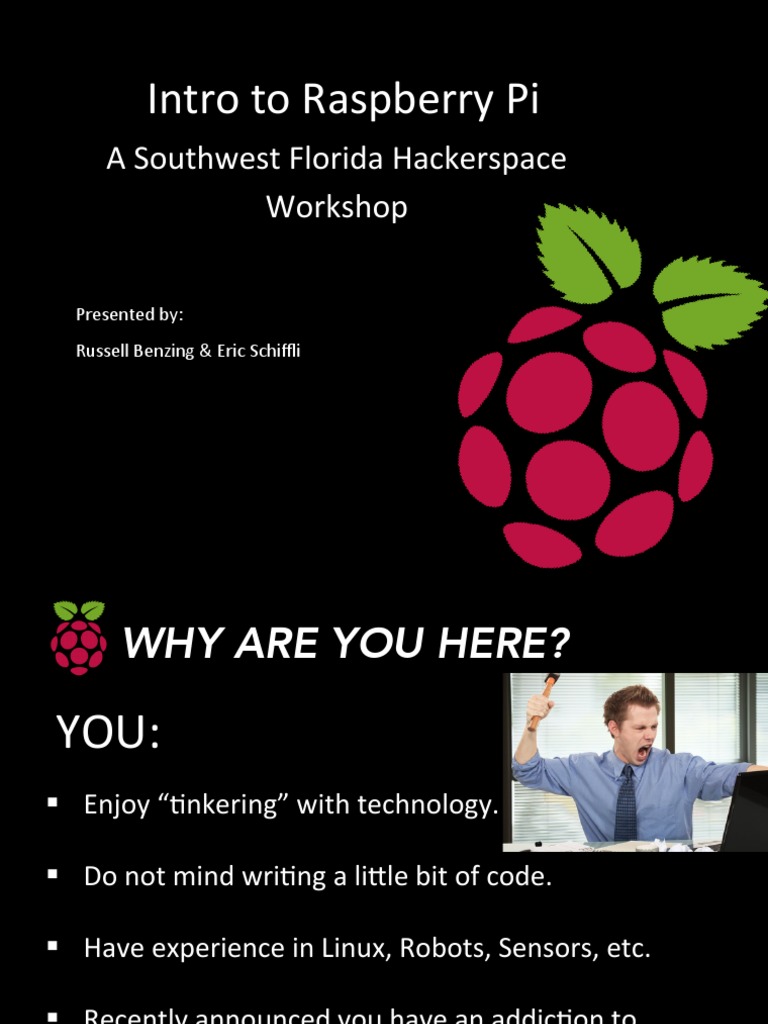 Raspberry Pi Workshop Overview | PDF | Raspberry Pi | Computer File