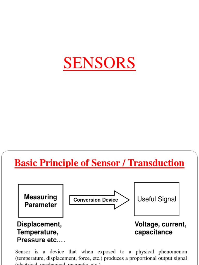Basic Principles of Sensors and Transducers: An Overview of Key ...