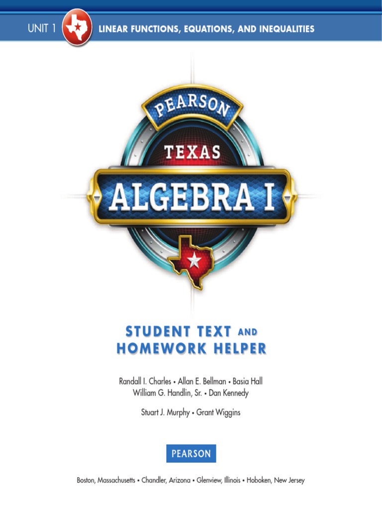 Student Text Homework Helper: Unit 1 | PDF | Function (Mathematics ...