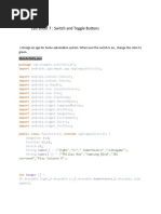 Lab Sheet 7: Switch and Toggle Buttons